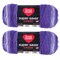 Red Heart Super Saver Jumbo Violet Ombre Yarn - 2 Pack of 283g/10oz - Acrylic - 4 Medium (Worsted) - 482 Yards - Knitting/Crochet